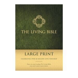 The Living Bible Large Print Edition (Hardcover, Green)